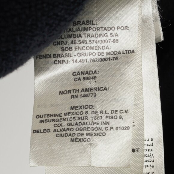 Fendi Black Taped FF Motif Hooded Sweatshirt - Picture 15 of 15